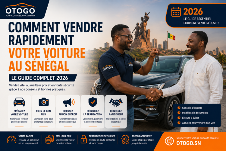Comment vendre rapidement votre voiture au Sénégal : le guide complet 2026