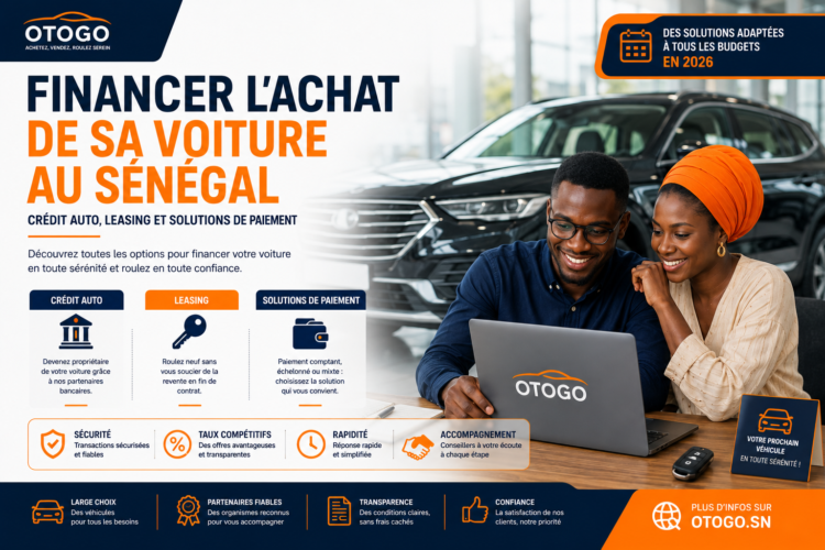 Financer l&rsquo;achat de sa voiture au Sénégal : crédit auto, leasing et solutions de paiement