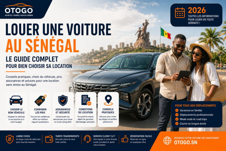 Louer une voiture au Sénégal : le guide complet pour bien choisir sa location