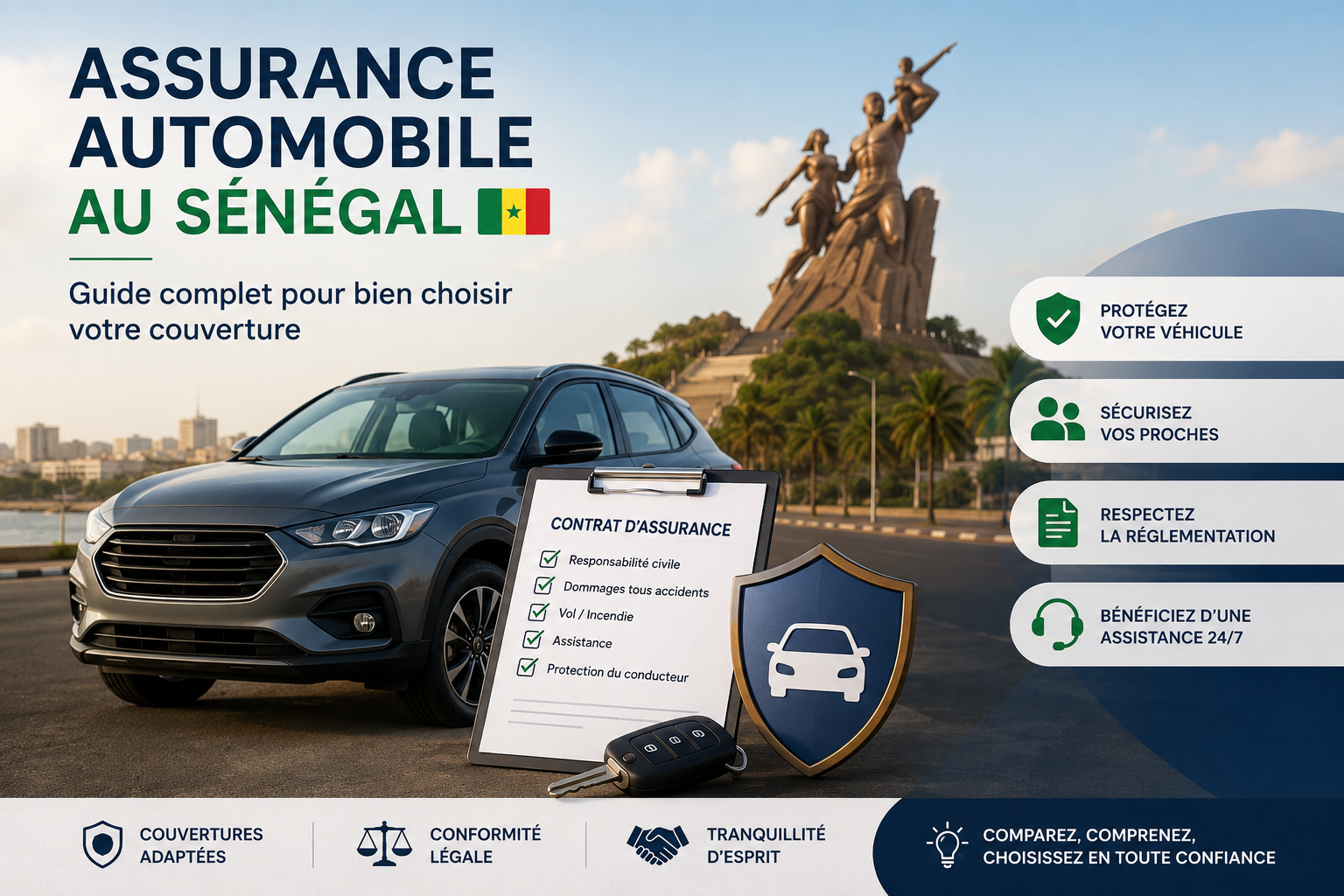 Assurance automobile au Sénégal : guide complet pour bien choisir votre couverture