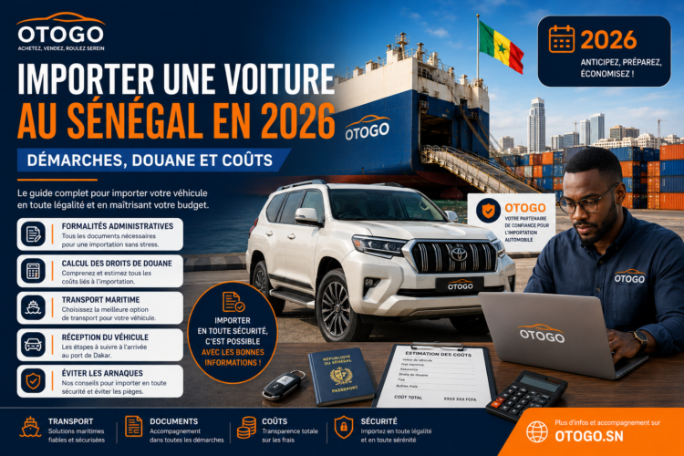 Importer une voiture au Sénégal en 2026 : démarches, douane et coûts