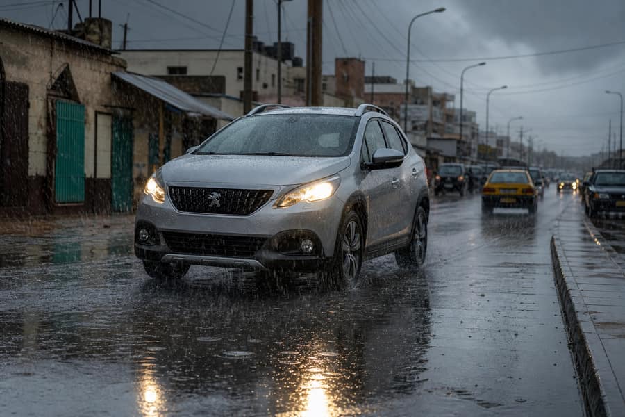 Conduire sous la pluie au Sénégal : bien préparer sa voiture et rouler en sécurité pendant l&rsquo;hivernage