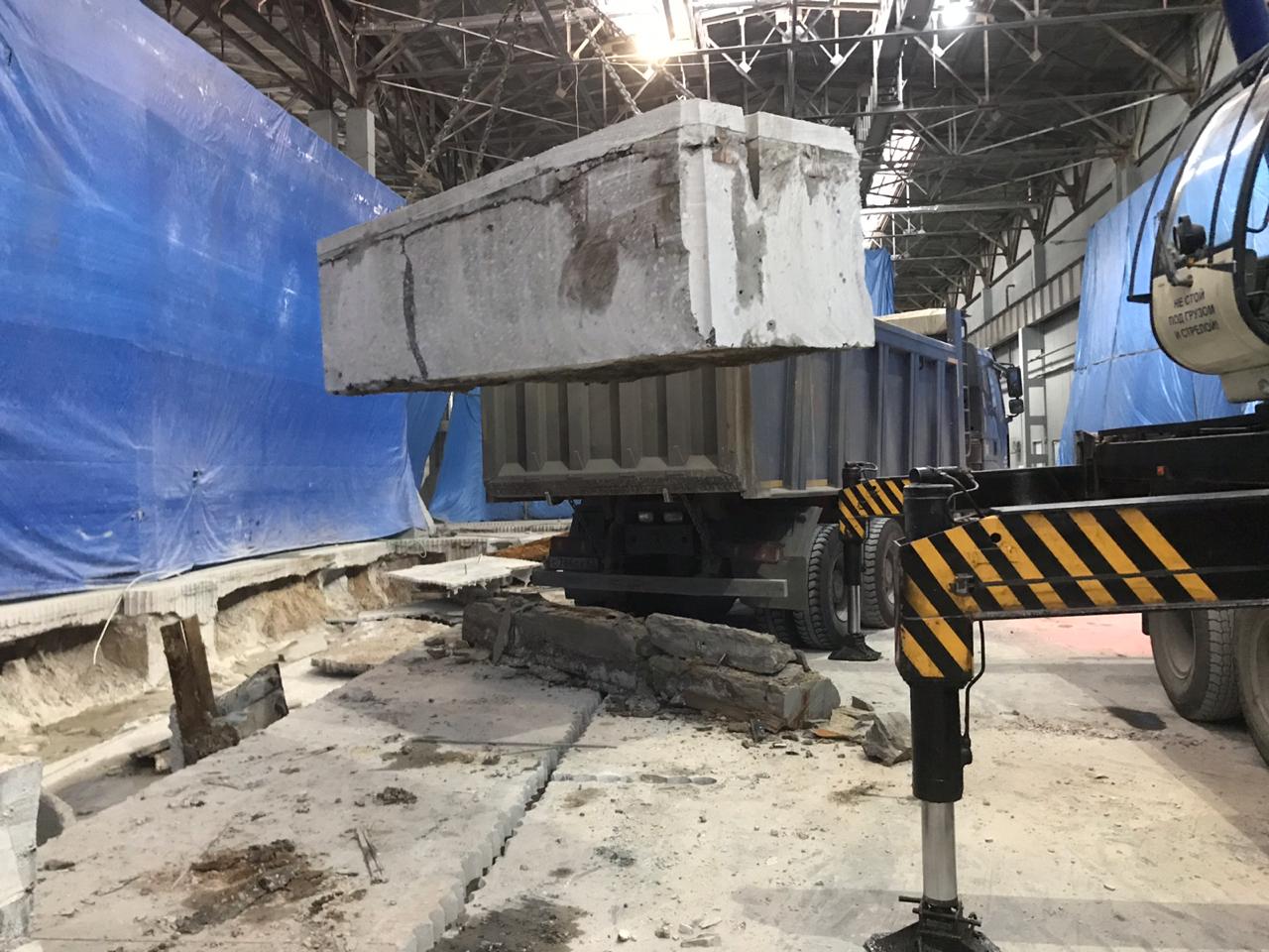 wire sawing concrete cutting removal hyperscale data center foundation mat blocks